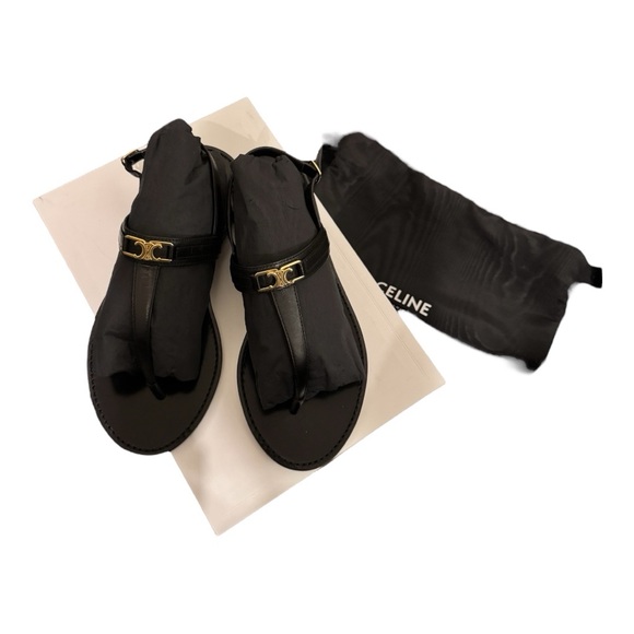 CELINE LYMPIA TRIOMPHE THONG IN CALFSKIN - Picture 1 of 5